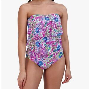 Stella Parker Women‎ M Swimming Suit Tropical Floral 1 piece Multicolor NWT $108